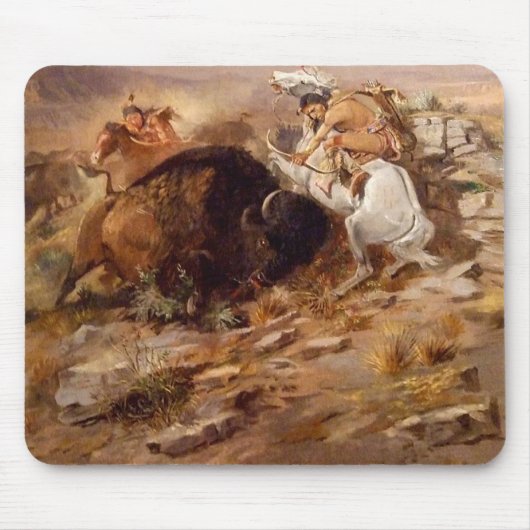 Charles Marion Russell - Buffalo Hunt Muismat (Voorkant)
