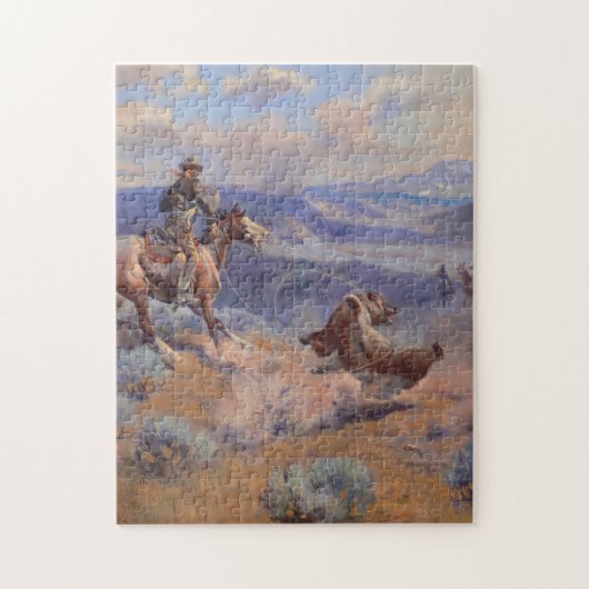 Charles Marion Russell - Loops and Swift Horses Legpuzzel (Verticaal)