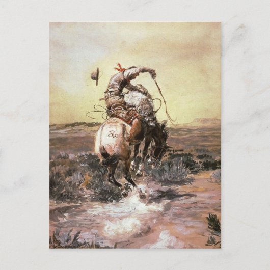 Charles Marion Russell - Slick Rider Briefkaart (Voorkant)