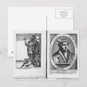 Charles Martel en Martin Luther Briefkaart (Voorkant / Achterkant)