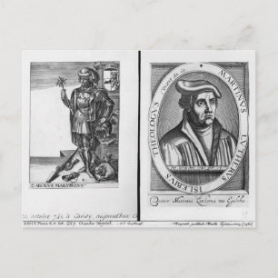 Charles Martel en Martin Luther Briefkaart