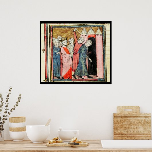 Charles Martel zorgt voor straf Poster (Keuken)