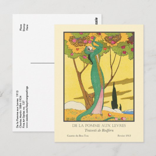 Charles Martin  Art Deco Mode Briefkaart (Voorkant / Achterkant)