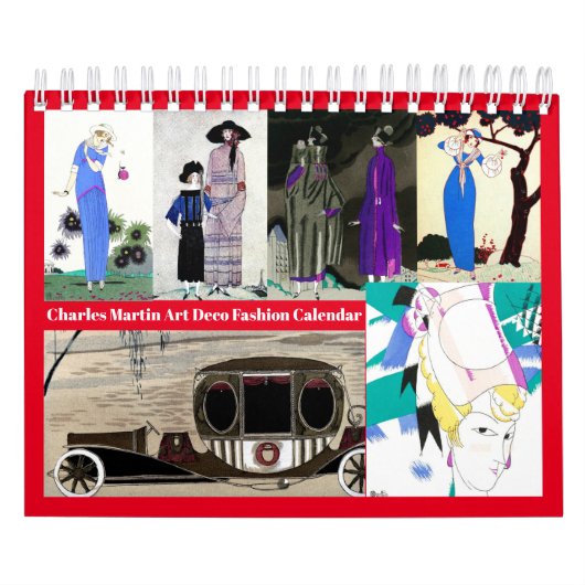 Charles Martin Art Deco Mode Kalender (Hoes)