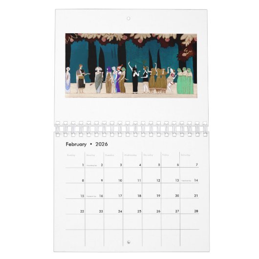 Charles Martin Art Deco Mode Kalender (Feb 2026)