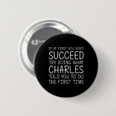 Charles Name Personalized Birthday Funny Kerstmis Ronde Button 5,7 Cm (Voorkant /achterkant)