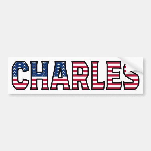 Charles Name Vorname USA Aufkleber Sticker Auto (Voorkant)