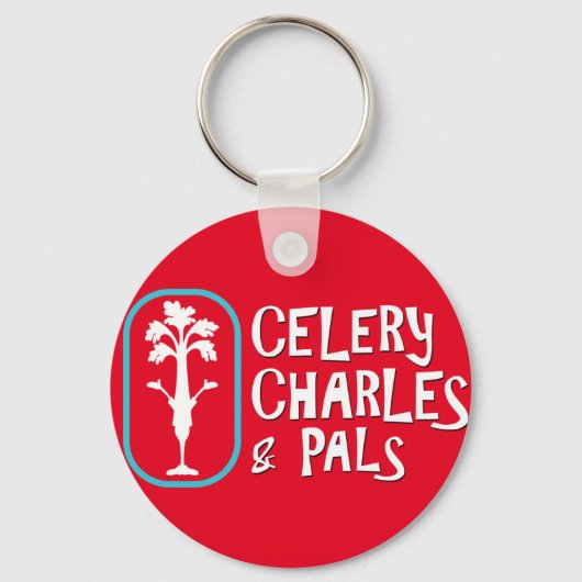 "Charles & Pals" Red Button Sleutelhanger (Voorkant)