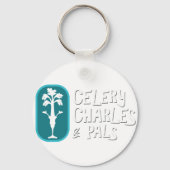 "Charles & Pals" White Button Sleutelhanger (Voorkant)