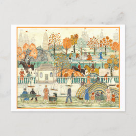 Charles Prendergast Schilderij, Central Park in He Briefkaart