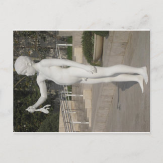 Charles Ray's achtvoet hoge jongen met kikker Briefkaart