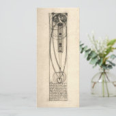 Charles Rennie Mackintosh 1890 Sjabloon nieuwjaar (Staand voorkant)