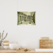 Charles Rennie Mackintosh 1901 Tekening Poster (Keuken)