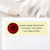 Charles Rennie Mackintosh Arts & Crafts Style Roos Etiket (Insitu)