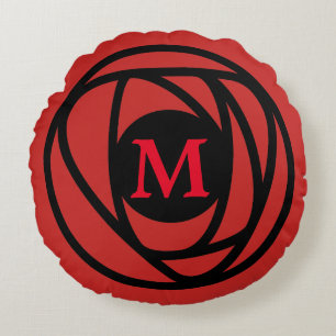 Charles Rennie Mackintosh Arts & Crafts Style Roos Rond Kussen