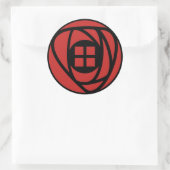 Charles Rennie Mackintosh Arts & Crafts Style Roos Ronde Sticker (Tas)