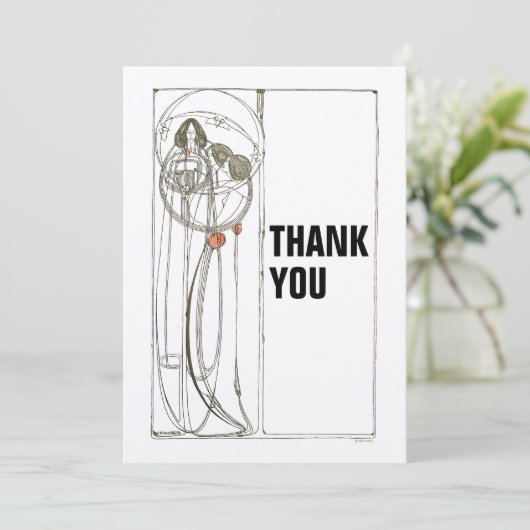  Charles Rennie Mackintosh Bedankkaart (Staand voorkant)