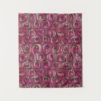 Charles Rennie Mackintosh bloemen ontwerpen Wandkleed