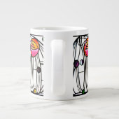 Charles Rennie Mackintosh bloemen Venster Grote Koffiekop (Achterkant)