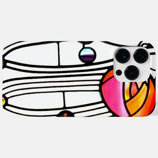Charles Rennie Mackintosh bloemen Vensterontwerp Case-Mate iPhone Case (Achterkant (horizontaal))