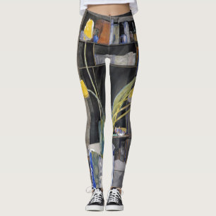 Charles Rennie Mackintosh - Gele Tulips Leggings