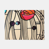 Charles Rennie Mackintosh Glas in lood Deurmat (Voorkant)