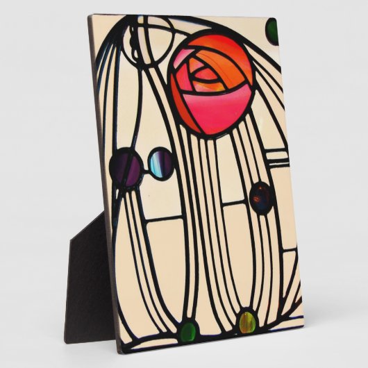 Charles Rennie Mackintosh Glas in lood Fotoplaat (Zijkant)