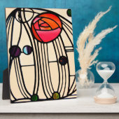 Charles Rennie Mackintosh Glas in lood Fotoplaat (Zijkant)