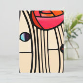 Charles Rennie Mackintosh Glas in lood Kaart (Staand voorkant)