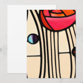 Charles Rennie Mackintosh Glas in lood Kaart (Voorkant / Achterkant)