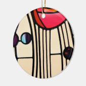 Charles Rennie Mackintosh Glas in lood Keramisch Ornament (Links)