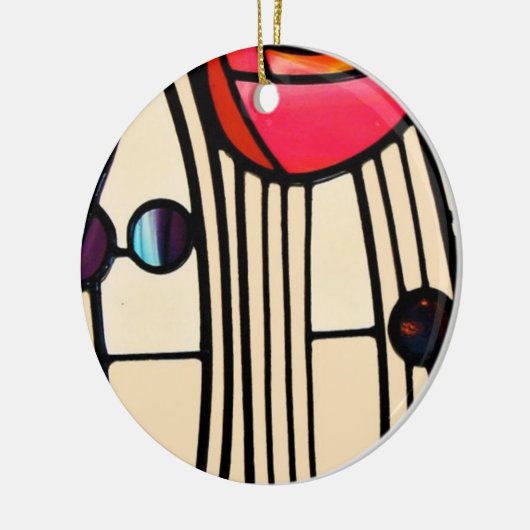 Charles Rennie Mackintosh Glas in lood Keramisch Ornament (Links)