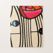 Charles Rennie Mackintosh Glas in lood Legpuzzel (Verticaal)