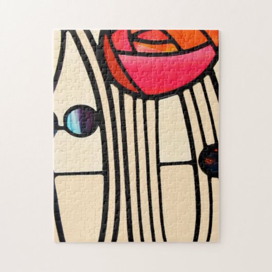 Charles Rennie Mackintosh Glas in lood Legpuzzel (Verticaal)