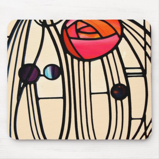 Charles Rennie Mackintosh Glas in lood Muismat (Voorkant)