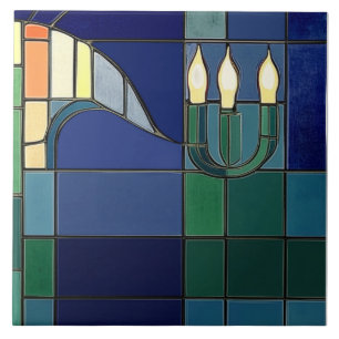 Charles Rennie Mackintosh Kaarsen – Rechterkant Tegeltje