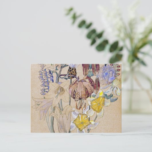 Charles Rennie Mackintosh - Mont Louis - Flower Briefkaart (Staand voorkant)