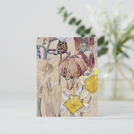 Charles Rennie Mackintosh - Mont Louis - Flower Briefkaart (Staand voorkant)