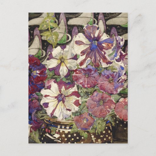 Charles Rennie Mackintosh - Petunias Briefkaart (Voorkant)