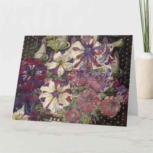 Charles Rennie Mackintosh - Petunias Kaart (Voorkant)