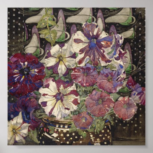 Charles Rennie Mackintosh - Petunias Poster (Voorkant)