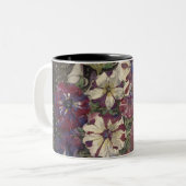 Charles Rennie Mackintosh - Petunias Tweekleurige Koffiemok (Voorkant links)