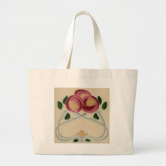 Charles Rennie Mackintosh Pink Red Rose Canvas tas