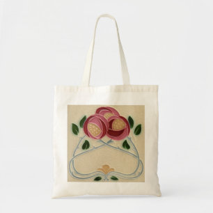 Charles Rennie Mackintosh Pink Red Rose Canvas tas