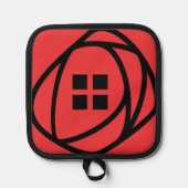 Charles Rennie Mackintosh Red Rose Pannenlap (Voorkant)