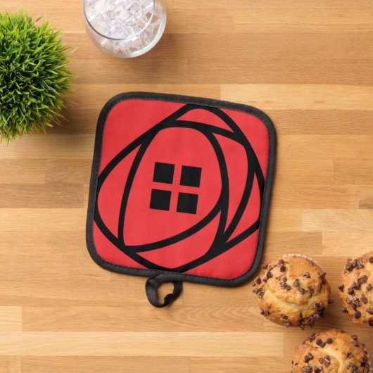 Charles Rennie Mackintosh Red Rose Pannenlap (Top down)