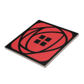 Charles Rennie Mackintosh Red Rose Tegeltje (Zijkant)