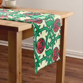 Charles Rennie Mackintosh Roos Pattern Korte Tafelloper (Voorbeeld)