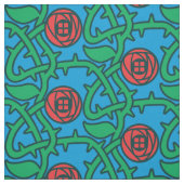 Charles Rennie Mackintosh Roos Pattern Stof (Swatch)