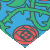 Charles Rennie Mackintosh Roos Pattern Tafelkleed (Gekanteld)